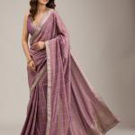 PURPLE ZARIWORK SOFT SILK SAREE