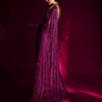 Wine Stonework Satin Designer Saree