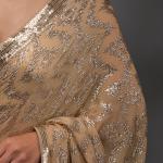 GOLD SEQUINS GEORGETTE SAREE