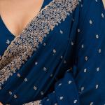 NAVY BLUE ZARIWORK SOFT SILK SAREE