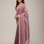PURPLE ZARIWORK SOFT SILK SAREE