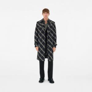 Long Check Trench Coat