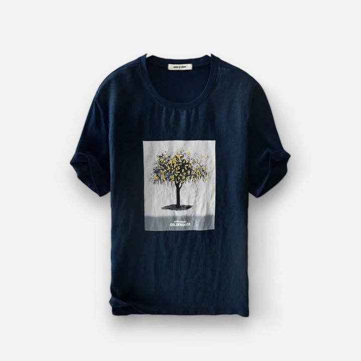 TREE PRINT SLIM FIT SUMMER T-SHIRT