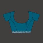 Turquoise Blue Stonework Satin Designer Saree