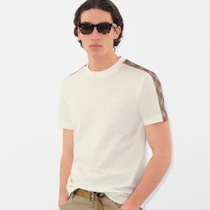 Check Trim Cotton T-shirt