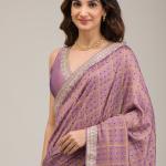 PURPLE ZARIWORK SOFT SILK SAREE
