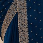 NAVY BLUE ZARIWORK SOFT SILK SAREE