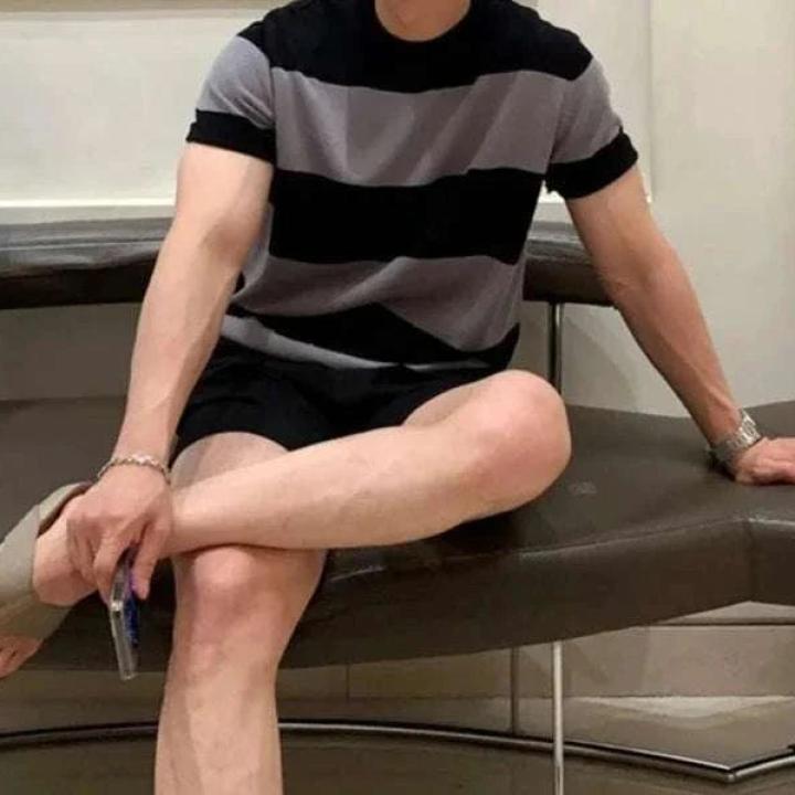 MEN'S O-NECK STRIPED SUMMER T-SHIRT