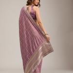 PURPLE ZARIWORK SOFT SILK SAREE