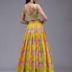 Parrot Green Sequins Georgette Readymade Lehenga