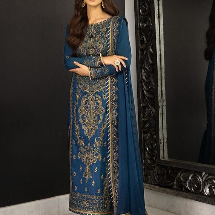 Embroidered Raw Silk Suit