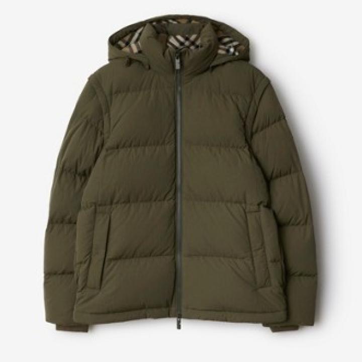 Detachable Sleeve Nylon Puffer Jacket