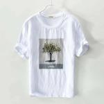 TREE PRINT SLIM FIT SUMMER T-SHIRT