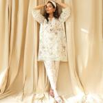 Embroidered Raw Silk Suit