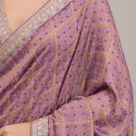 PURPLE ZARIWORK SOFT SILK SAREE