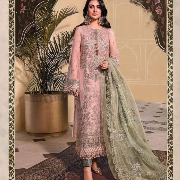 Embroidered Raw Silk Suit