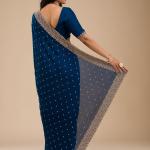 NAVY BLUE ZARIWORK SOFT SILK SAREE